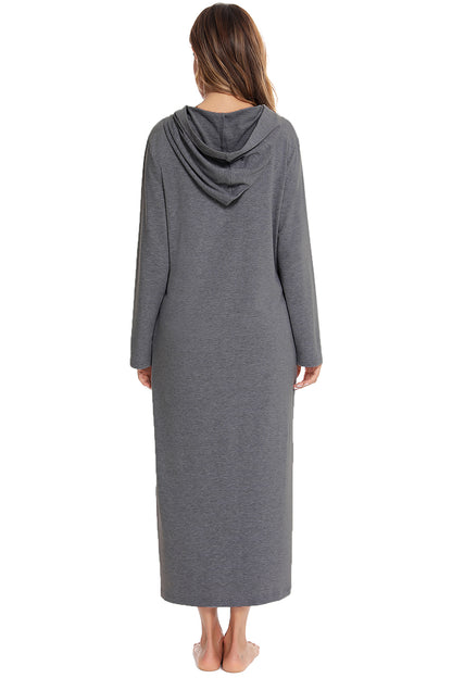 Hooded Night Dress with Pockets