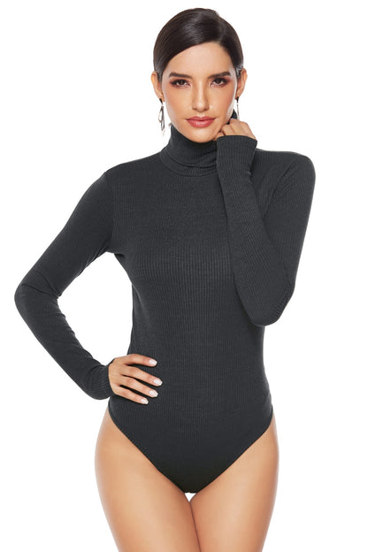 Ribbed Turtleneck Bodysuit