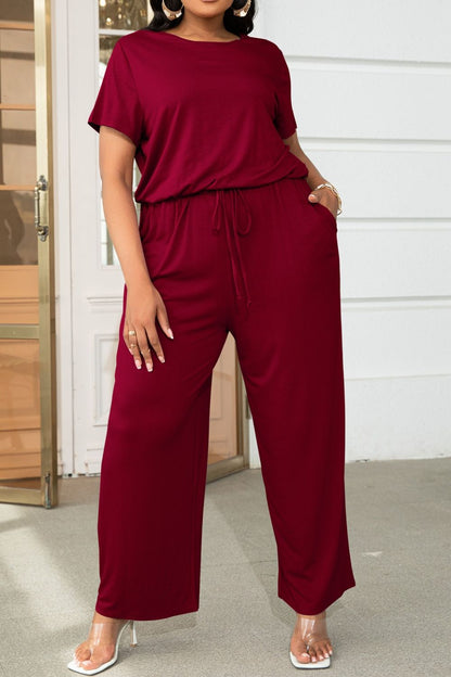 Drawstring Waist Jumpsuit