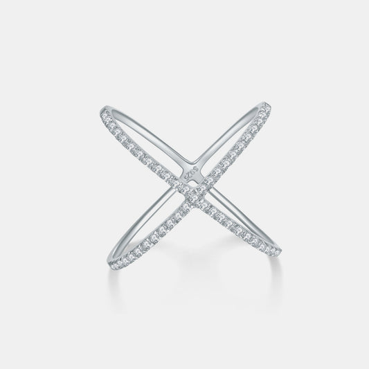 Sterling Silver Crisscross Ring