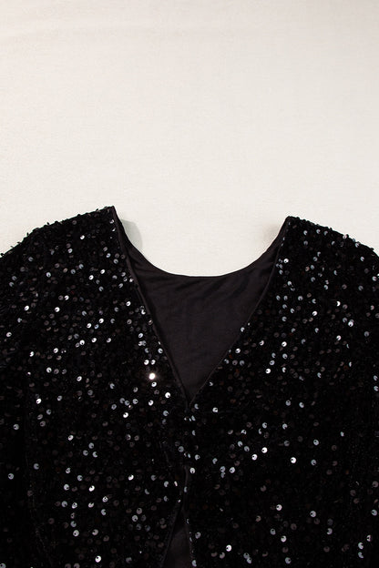 NYC Flare Sequin Blouse