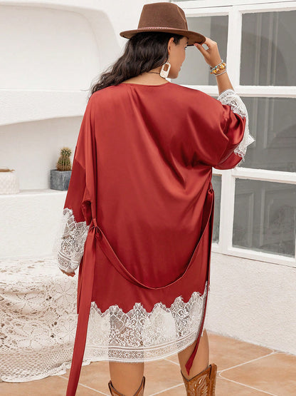 Lace Patchwork Robe