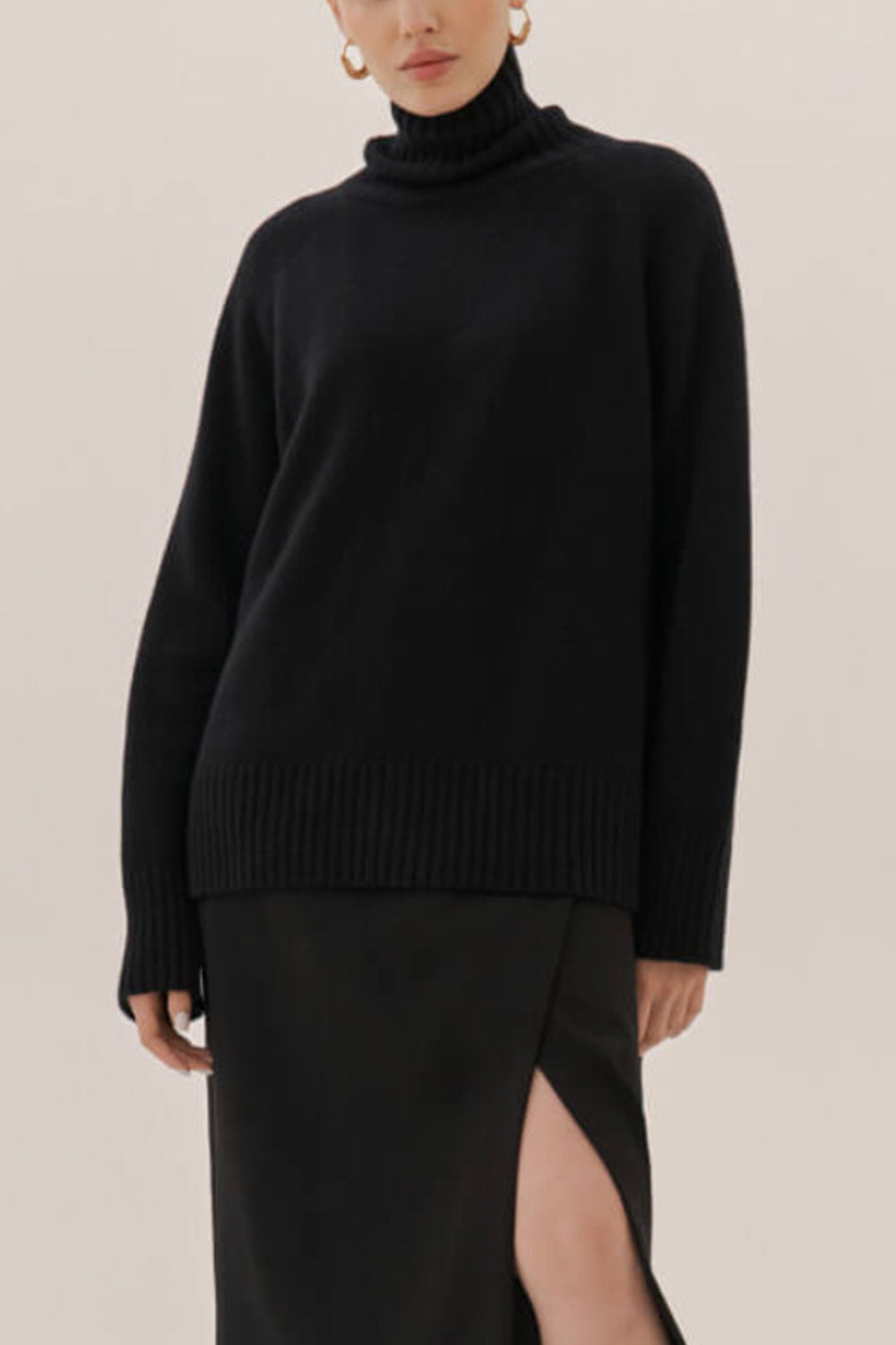 Raglan Turtle Neck Sweater