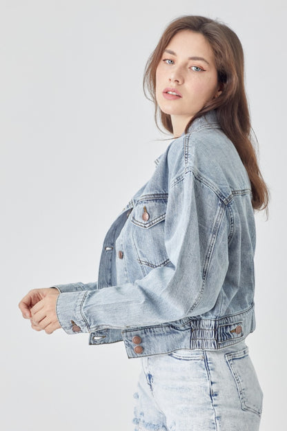 Downtown Cropped Denim Jacket