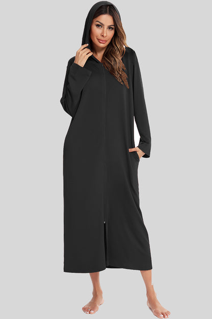 Hooded Night Dress with Pockets