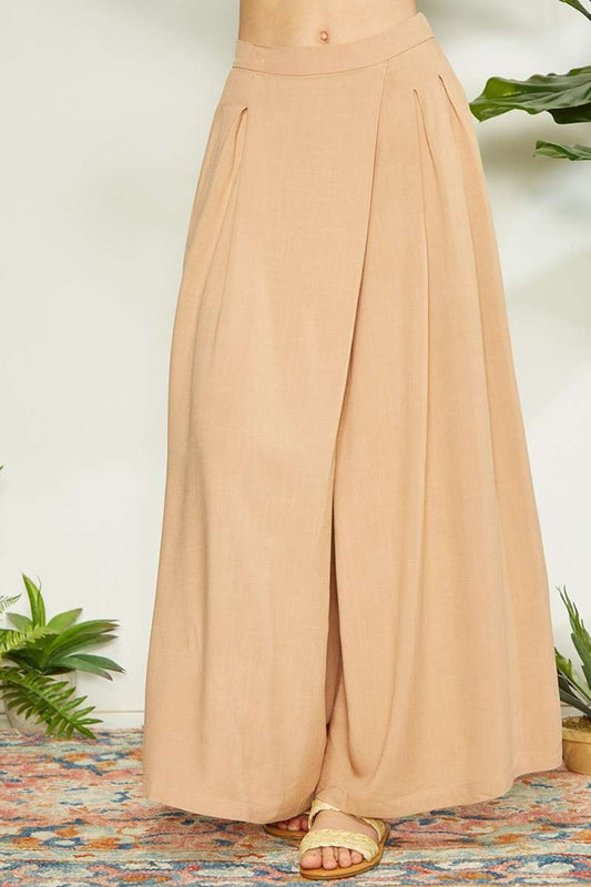 Wrap Wide Leg Pants