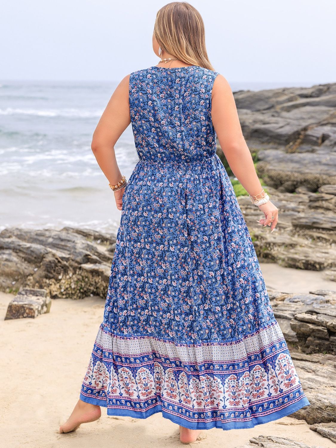 Plus - Coral Cove Maxi Dress