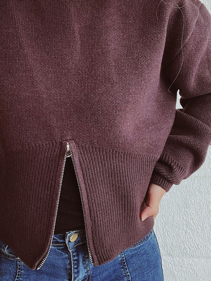 Half Zip Long Sleeve Sweater