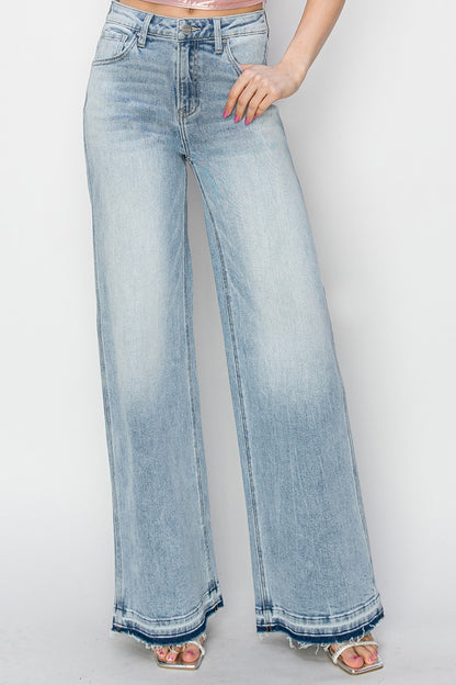 Light Blue Wide Leg Jeans