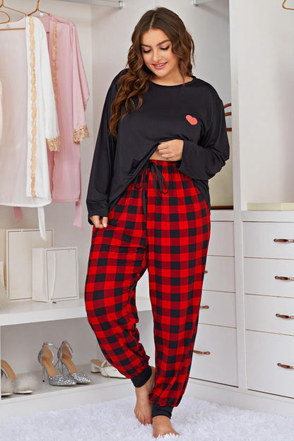 Heart Graphic Joggers Lounge Set