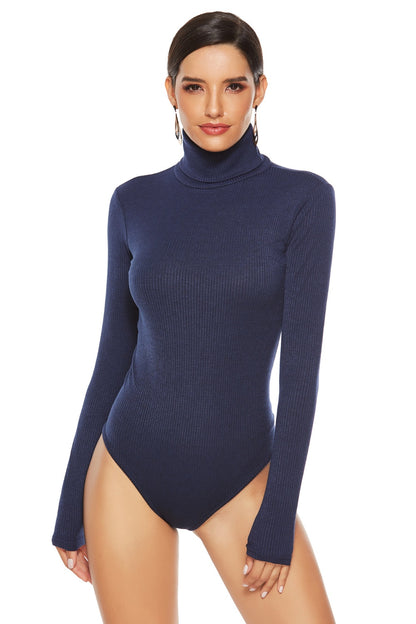 Ribbed Turtleneck Bodysuit