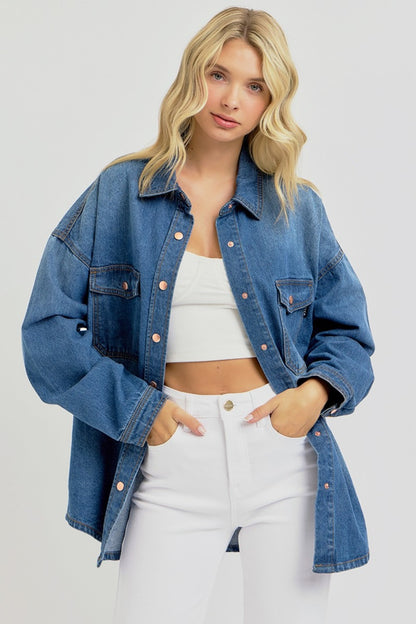 Cloud Comfort Denim Shacket