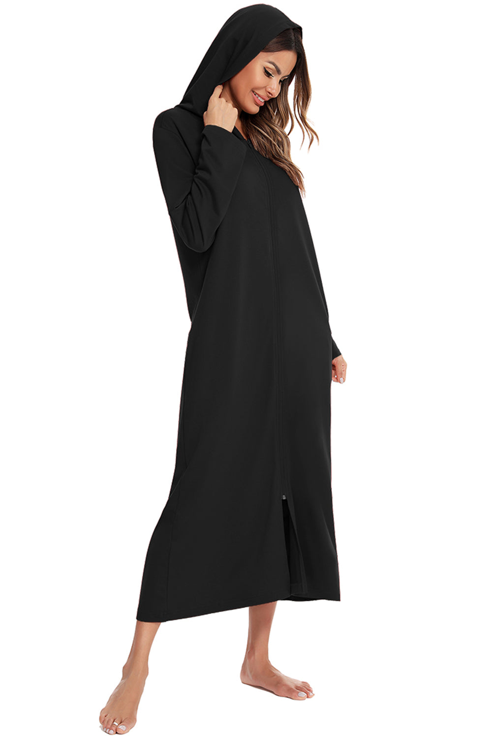 Hooded Night Dress with Pockets