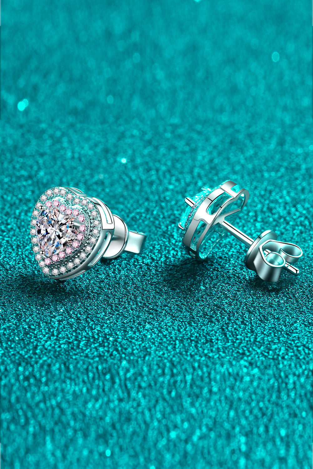 Heart-Shaped Stud Earrings