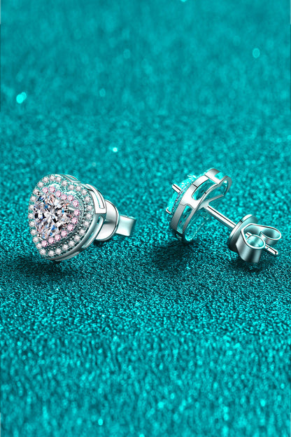 Heart-Shaped Stud Earrings