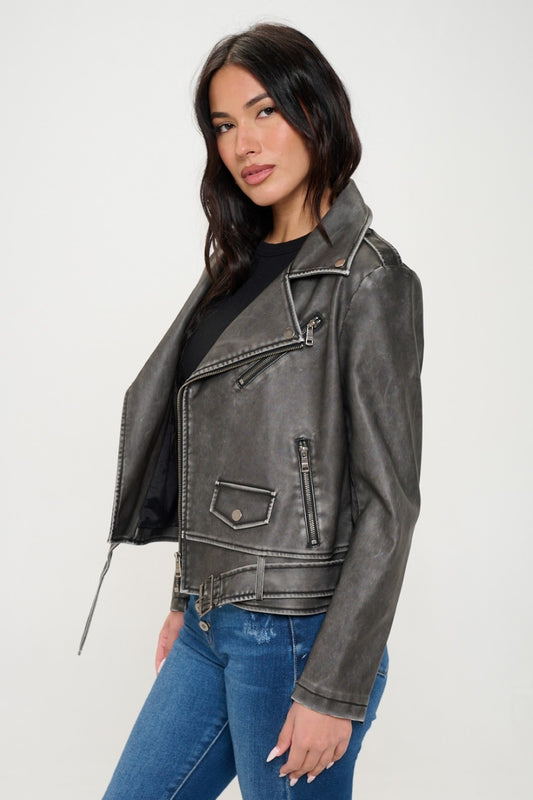 London Loose Fit Biker Jacket