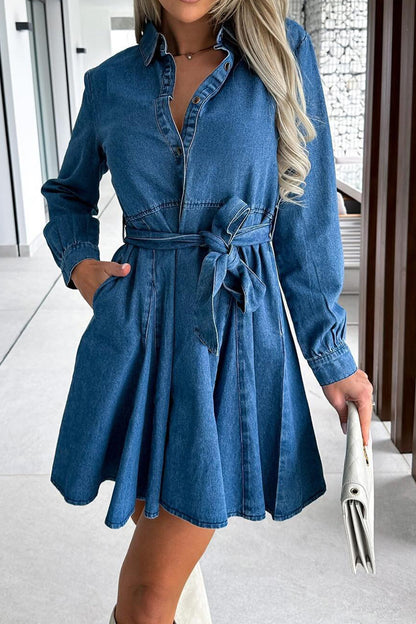 Tied Denim Dress