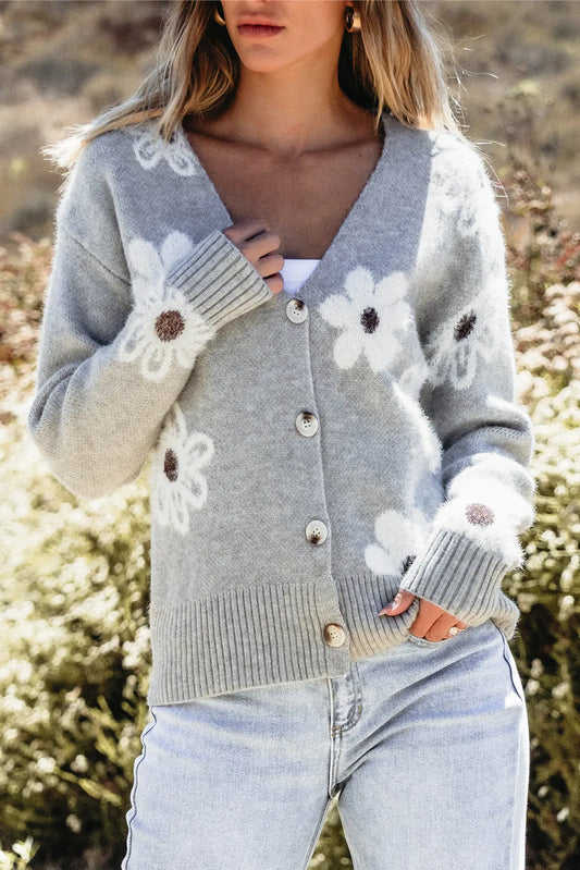 White Sunflower Cardigan