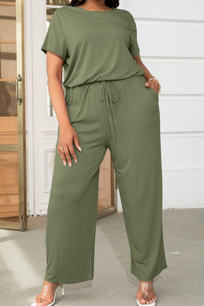 Drawstring Waist Jumpsuit