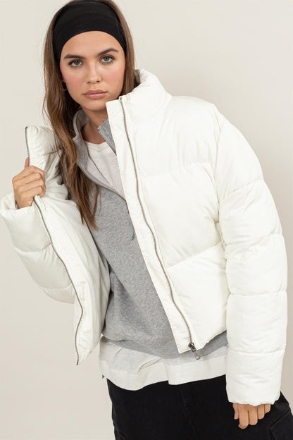 Cream Quilted Jacket