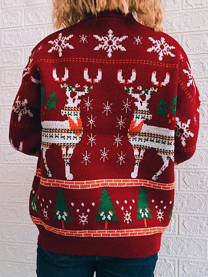 Reindeer Turtleneck Sweater