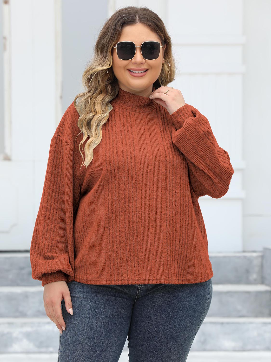 Mock Knit Top