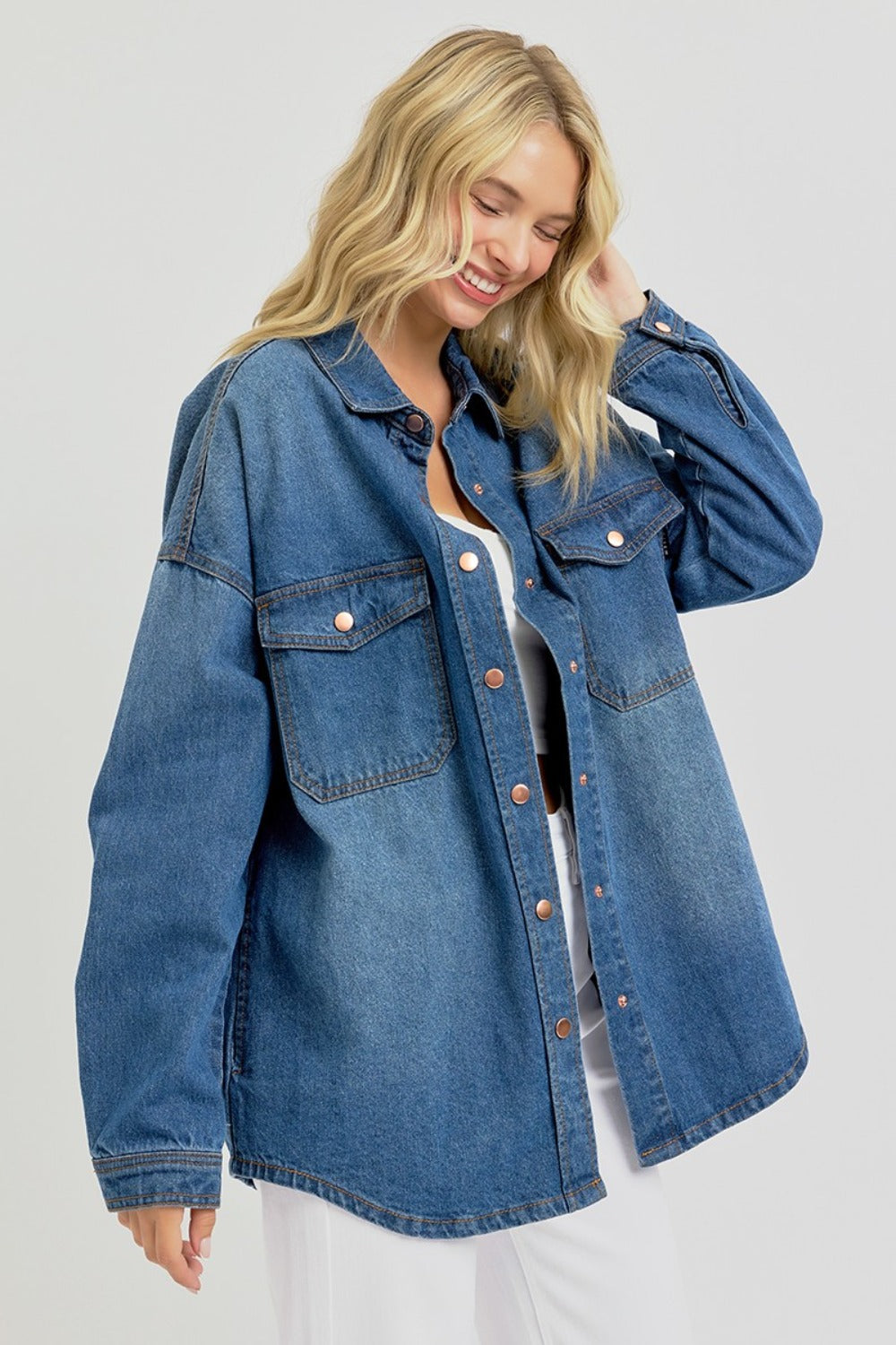 Cloud Comfort Denim Shacket