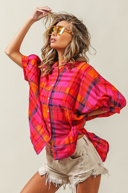 Spicy Samantha Plaid Shirt