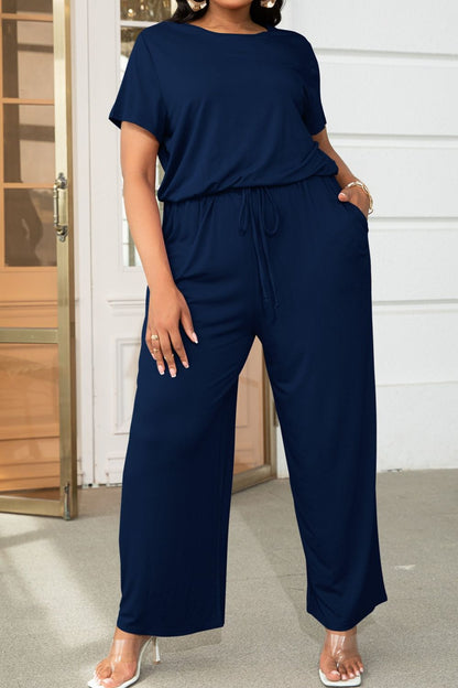 Drawstring Waist Jumpsuit