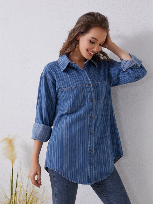 Striped Denim Shirt