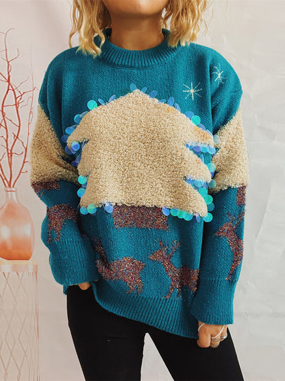 Sequin Christmas Tree Sweater