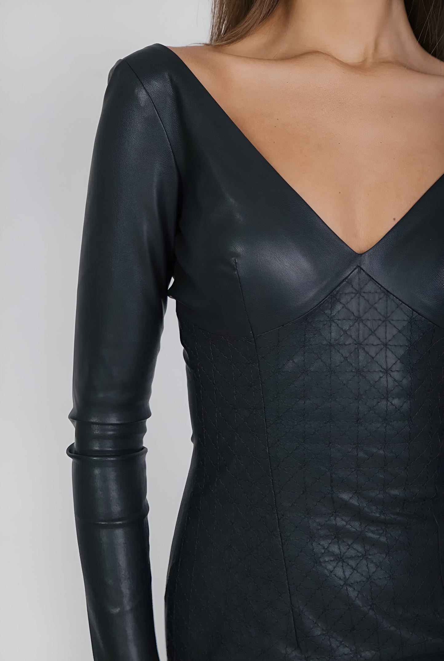 Sleek Leather Dress