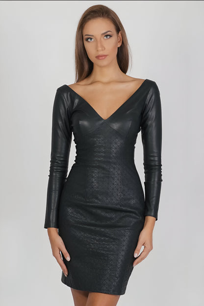 Sleek Leather Dress