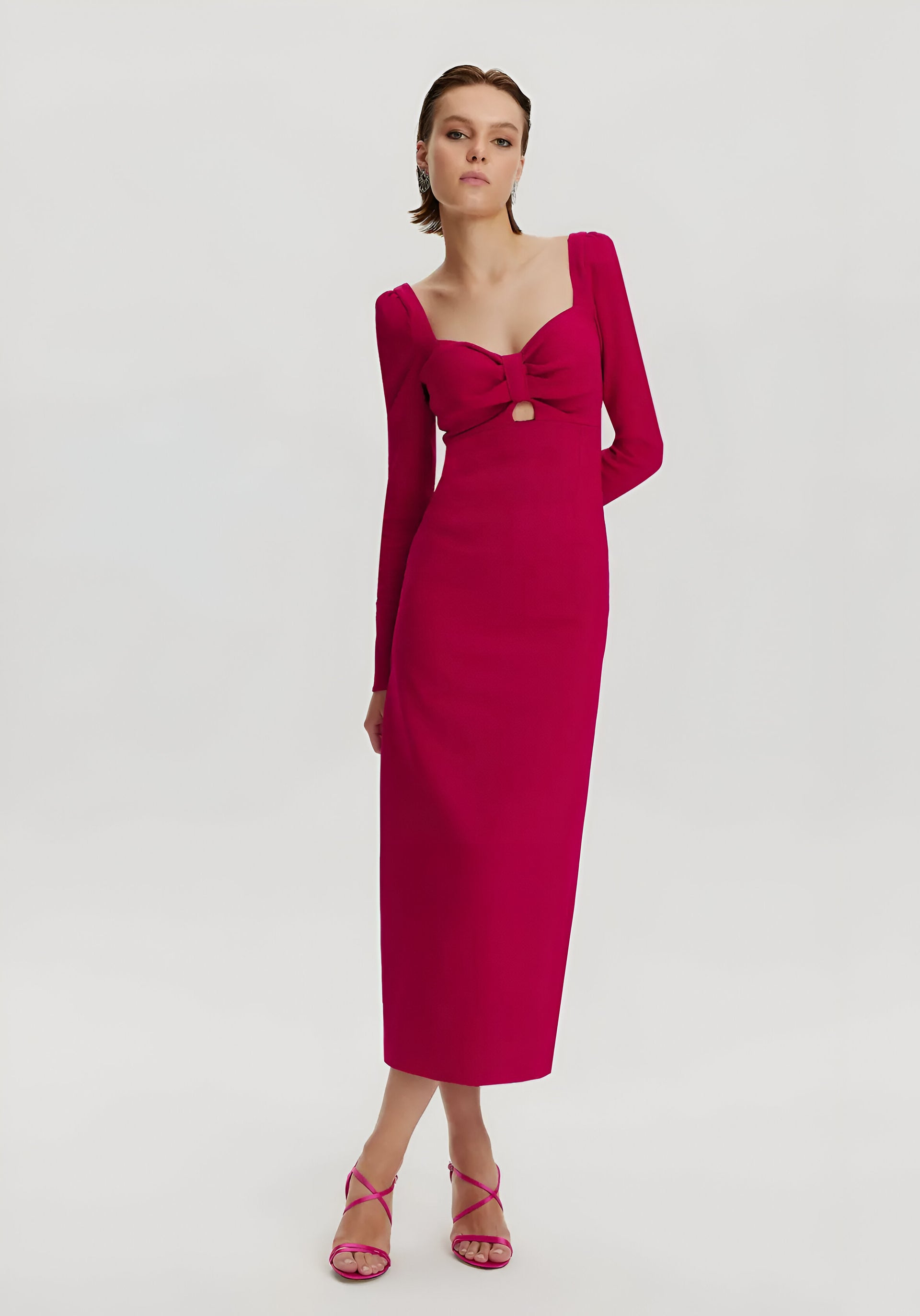 velvet cut out midi dress Green Velvet Cut Out Midi Dress