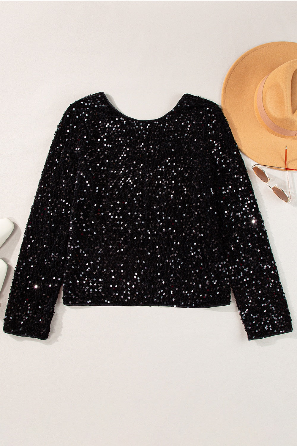 NYC Flare Sequin Blouse