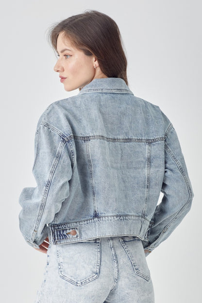 Downtown Cropped Denim Jacket