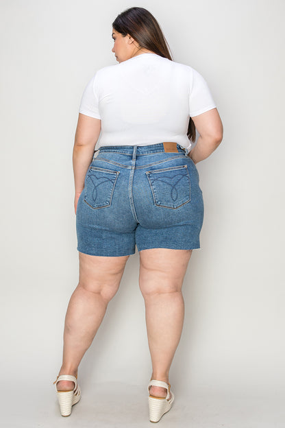 Plus - Classic Slim Denim Shorts