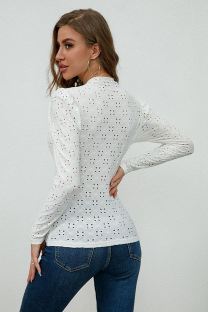 Peak Eyelet Blouse