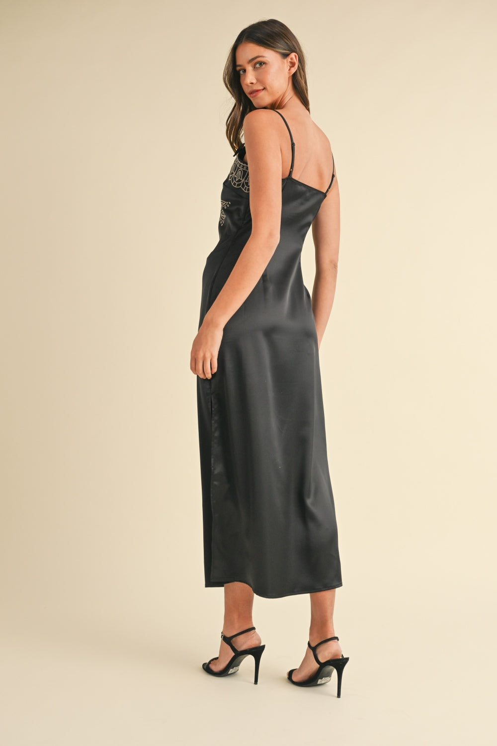 Embroidered Satin Dress VELVET Embroidered Satin Dress VELVET