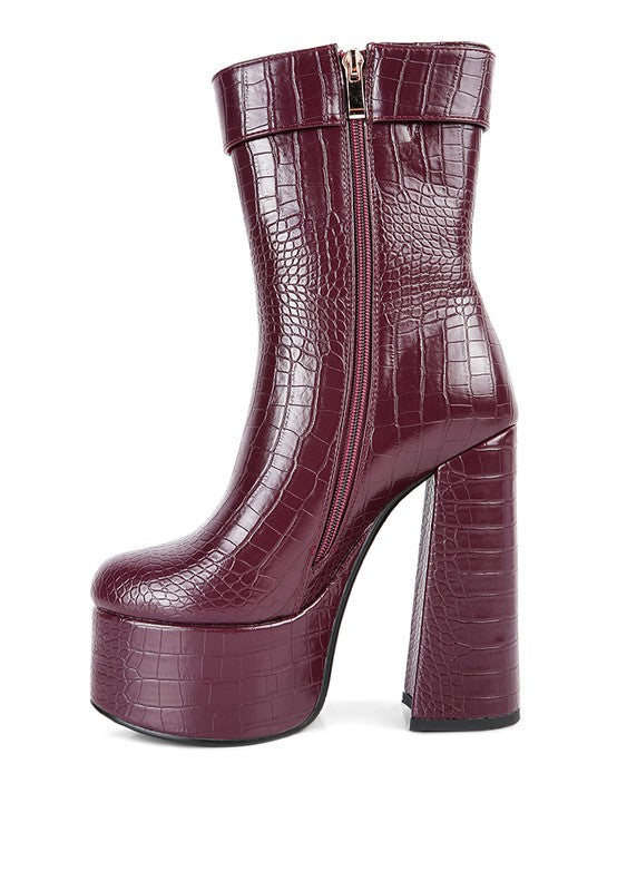 Croc Ankle Boots