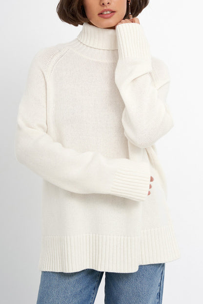 Raglan Turtle Neck Sweater