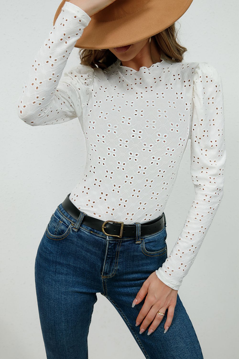 Peak Eyelet Blouse