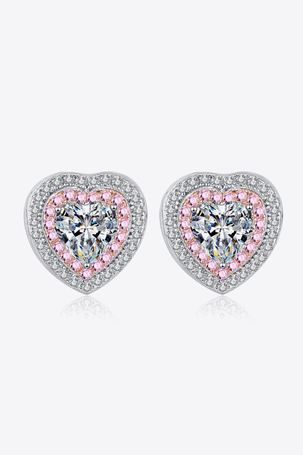 Heart-Shaped Stud Earrings