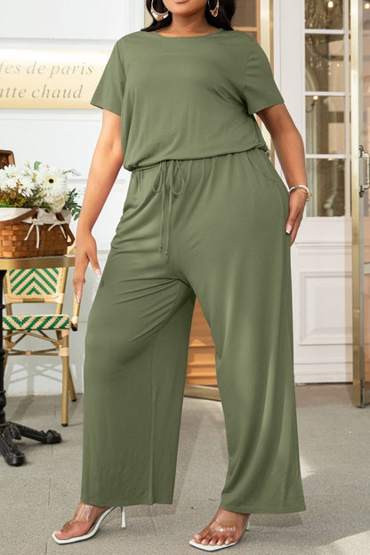 Drawstring Waist Jumpsuit