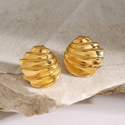 Shell Shape Stud Earrings