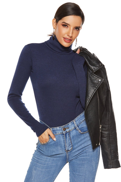 Ribbed Turtleneck Bodysuit