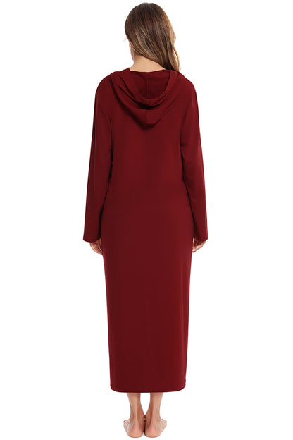 Hooded Night Dress with Pockets