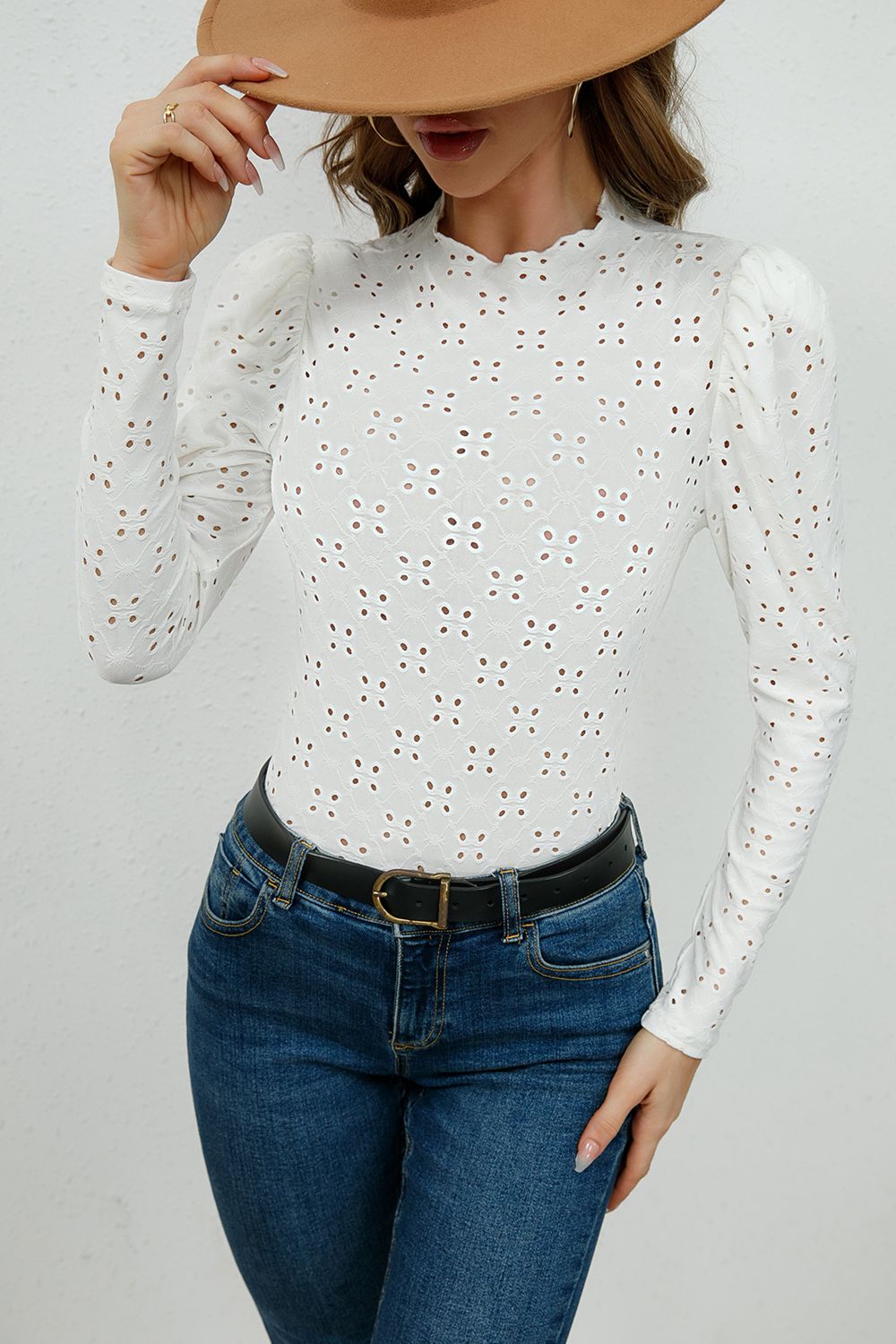 Peak Eyelet Blouse