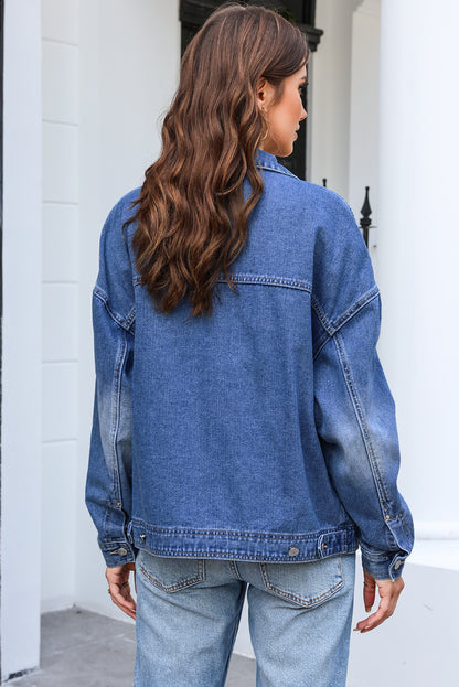 Denim Delight Jacket with Pockets