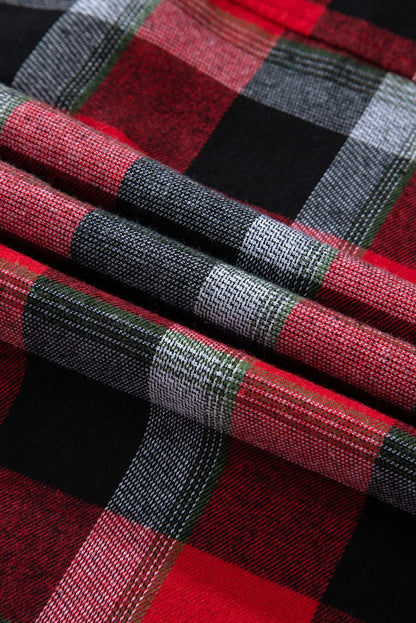 Red & Black Plaid Lounge Set